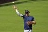Seattle Mariners starting pitcher Logan Gilbert throws during a workout ahead of Game 1 of baseball's American League Division Series, Monday, Oct. 10, 2022, in Houston. The Mariners will play the Houston Astros Tuesday. (AP Photo/David J. Phillip)