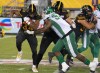 Hamilton Tiger Cats running back Wes Hills (34) runs against the Saskatchewan Roughriders during second half CFL football game action in Hamilton, on Friday, October 7, 2022. Hills and defensive end Malik Carney of the Hamilton Tiger-Cats and Winnipeg Blue Bombers receiver Dalton Schoen were named the Canadian Football League’s top performer for Week 18 on Wednesday. THE CANADIAN PRESS/Peter Power