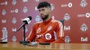 Toronto FC's Jonathan Osorio talks to media at an end-of-season availability in Toronto, Wednesday, Oct. 12, 2022. THE CANADIAN PRESS/Neil Davidson