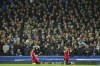Manchester United's Antony, right, celebrates with Bruno Fernandes after scoring their side's first goal during the Premier League soccer match between Everton and Manchester United at Goodison Park, in Liverpool, England, Sunday Oct. 9, 2022. (AP Photo/Jon Super)
