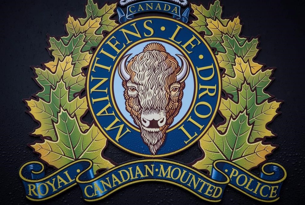 The RCMP logo is seen outside Royal Canadian Mounted Police