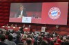 Herbert Hainer, president of FC Bayern, speaks at the soccer club's annual general meeting in Munich, Germany, on Saturday, Oct. 15, 2022. (Angelika Warmuth/dpa via AP)