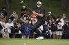Keegan Bradley of the United States reacts after putting on the fourth hole during the final round of the Zozo Championship golf tournament at Accordia Golf Narashino Country Club on Sunday, Oct. 16, 2022 in Inzai, Chiba Prefecture, east of Tokyo, Japan. (AP Photo/Tomohiro Ohsumi)