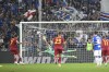 Roma's Federico Pellegrini, left, scores on a penalty kick his side's opening goal during the Serie A Soccer match between Sampdoria and Roma at the Luigi Ferraris in Genoa, Italy, Monday, Oct. 17, 2022. (Tano Pecoraro/LaPresse via AP)
