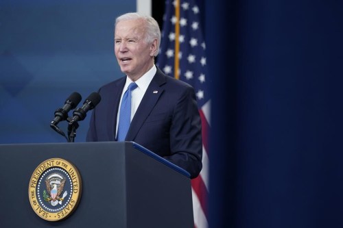 President Joe Biden speaks about the student debt relief portal beta test in the South Court Auditorium on the White House complex in Washington, Monday, Oct. 17, 2022. (AP Photo/Susan Walsh)