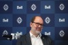 Vancouver Whitecaps sporting director Axel Schuster listens at a news conference in Vancouver, on Thursday, Oct. 6, 2022. Missing the playoffs was a disappointment for the Whitecaps but that doesn’t mean the club needs a major overhaul during the off-season, Schuster said Wednesday. THE CANADIAN PRESS/Darryl Dyck