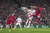Liverpool's Darwin Nunez scores his side's first goal during the English Premier League soccer match between Liverpool and West Ham United at Anfield stadium in Liverpool, England, Wednesday, Oct. 19, 2022. (AP Photo/Jon Super)