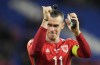 FILE - Wales' Gareth Bale reacts after the UEFA Nations League soccer match between Wales and Poland at the Cardiff City Stadium in Cardiff, Wales, Sunday, Sept. 25, 2022. (AP Photo/Frank Augstein, File)