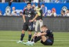 CF Montreal teammates Joaquin Torres (10) and Alistair Johnston react after losing the MLS Eastern Conference semifinals game against New York City in Montreal, Sunday, October 23, 2022. THE CANADIAN PRESS/Graham Hughes