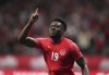 FILE - Canada's Alphonso Davies celebrates his penalty-kick goal against Curacao during the first half of a CONCACAF Nations League soccer match Thursday, June 9. 2022, in Vancouver, British Columbia. (Darryl Dyck/The Canadian Press via AP, File)
