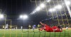 Manchester City's Riyad Mahrez misses to score a penalty against Dortmund's goalkeeper Gregor Kobel during the Champions League Group G soccer match between Borussia Dortmund and Manchester City in Dortmund, Germany, Tuesday, Oct. 25, 2022. (AP Photo/Martin Meissner)