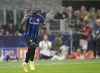 Inter Milan's Romelu Lukaku enters on the pitch during the Champions League, Group C soccer match between Inter Milan and Viktoria Plzen at the San Siro stadium in Milan, Italy, Wednesday, Oct. 26, 2022. (AP Photo/Luca Bruno)