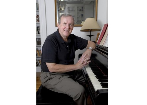 FILE - Historian and author Thomas Cahill poses in his New York apartment on Sept. 29, 2006. (AP Photo/Paul Hawthorne, File)