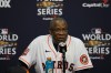 Houston Astros manager Dusty Baker Jr. ahead of Game 1 of the baseball World Series between the Houston Astros and the Philadelphia Phillies on Thursday, Oct. 27, 2022, in Houston. Game 1 of the series starts Friday. (AP Photo/Eric Gay)