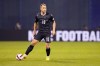 Denmark's Christian Eriksen in action during the UEFA Nations League soccer match between Croatia and Denmark at the Maksimir stadium in Zagreb, Croatia, on Sept. 22, 2022. Denmark will wear team jerseys at the World Cup that protest the human rights record of host nation Qatar, with a black option to honor migrant workers who died during construction work for the tournament. “The color of mourning,” kit manufacturer Hummel said when releasing the black third-choice design. (AP Photo/Darko Bandic)