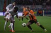 Leipzig's Mohamed Simakan, left, and Shakhtar's Mykhaylo Mudryk vie for the ball during the Champions League group F soccer match between Shakhtar Donetsk and Leipzig at Polish Army Stadium stadium in Warsaw, Wednesday, Nov. 2, 2022. (AP Photo/Michal Dyjuk)