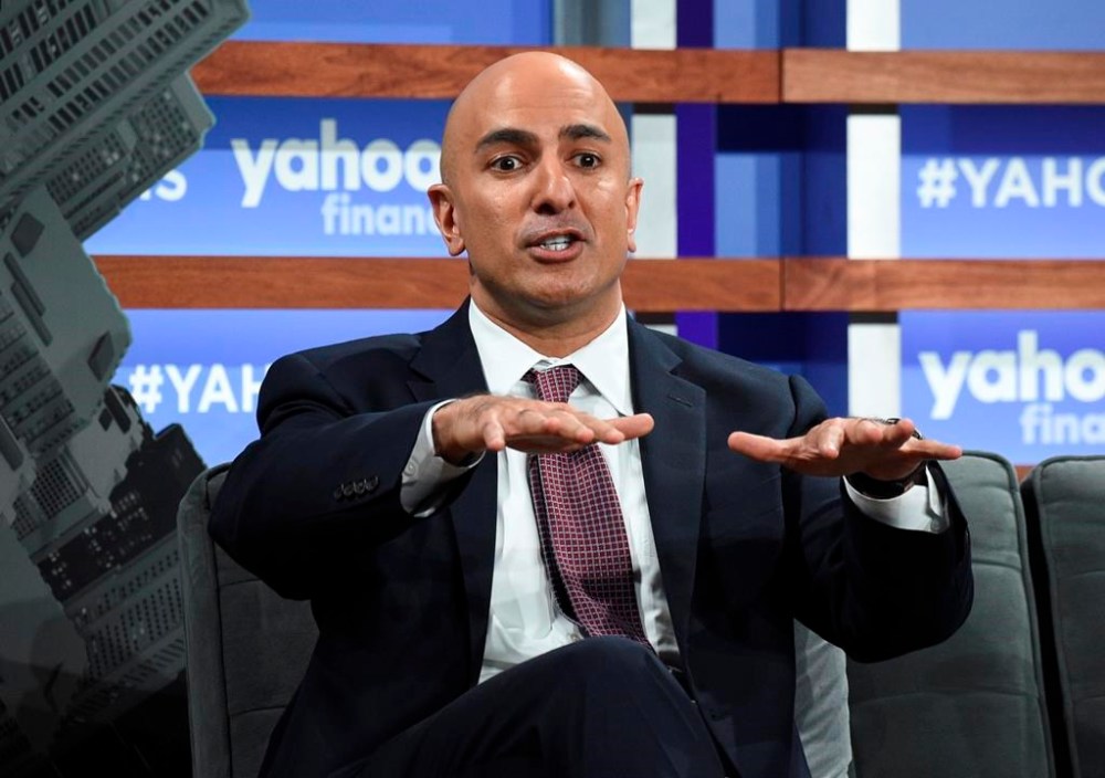 FILE - Minneapolis Federal Reserve president Neel Kashkari speaks the Yahoo Finance All Markets Summit on Thursday, Oct. 10, 2019, in New York. The solid U.S. jobs report for October underscores why the Federal Reserve needs to keep raising interest rates higher than it had previously forecast to control inflation, Kashkari said Friday, Nov. 4, 2022.(Photo by Evan Agostini/Invision/AP, File)