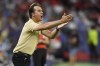 FILE - Sevilla's head coach Julen Lopetegui gestures from the touchline during the group G Champions League soccer match between Sevilla and Manchester City in Seville, Spain, on Sept. 6, 2022. Premier League club Wolverhampton hired Julen Lopetegui as manager on Saturday, Nov. 5, 2022. Lopetegui was fired one month ago by Sevilla after three years with the Spanish club during which he led it to a Europa League title in 2020. The 56-year-old Lopetegui will take over Nov. 14, subject to being granted work permits, following the team's final game before the World Cup break. (AP Photo/Jose Breton)