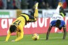 Wolverhampton Wanderers's Manuel Goncalo Guedes, left and Brighton and Hove Albion's Moises Caicedo battle for the ball during the English Premier League soccer match at Molineux, Wolverhampton, England, Saturday Nov. 5, 2022. (Barrington Coombs/PA via AP)