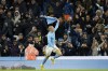 Manchester City's Erling Haaland celebrates after scoring his side's second goal from the penalty spot during the English Premier League soccer match between Manchester City and Fulham at Etihad stadium in Manchester, England, Saturday, Nov. 5, 2022. (AP Photo/Dave Thompson)