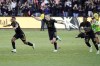Los Angeles FC defender Diego Palacios (12), forward Gareth Bale (11) and midfielder José Cifuentes (20) celebrate after defeating the Philadelphia Union in a penalty kick shootout to win the MLS Cup soccer match Saturday, Nov. 5, 2022, in Los Angeles. (AP Photo/Marcio Jose Sanchez)