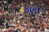 Fans hold up a sign for Houston Astros manager Dusty Baker Jr. during the first inning in Game 6 of baseball's World Series between the Houston Astros and the Philadelphia Phillies on Saturday, Nov. 5, 2022, in Houston. (AP Photo/David J. Phillip)