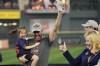 Houston Astros starting pitcher Justin Verlander and the Houston Astros celebrate their 4-1 World Series win against the Philadelphia Phillies in Game 6 on Saturday, Nov. 5, 2022, in Houston. (AP Photo/David J. Phillip)