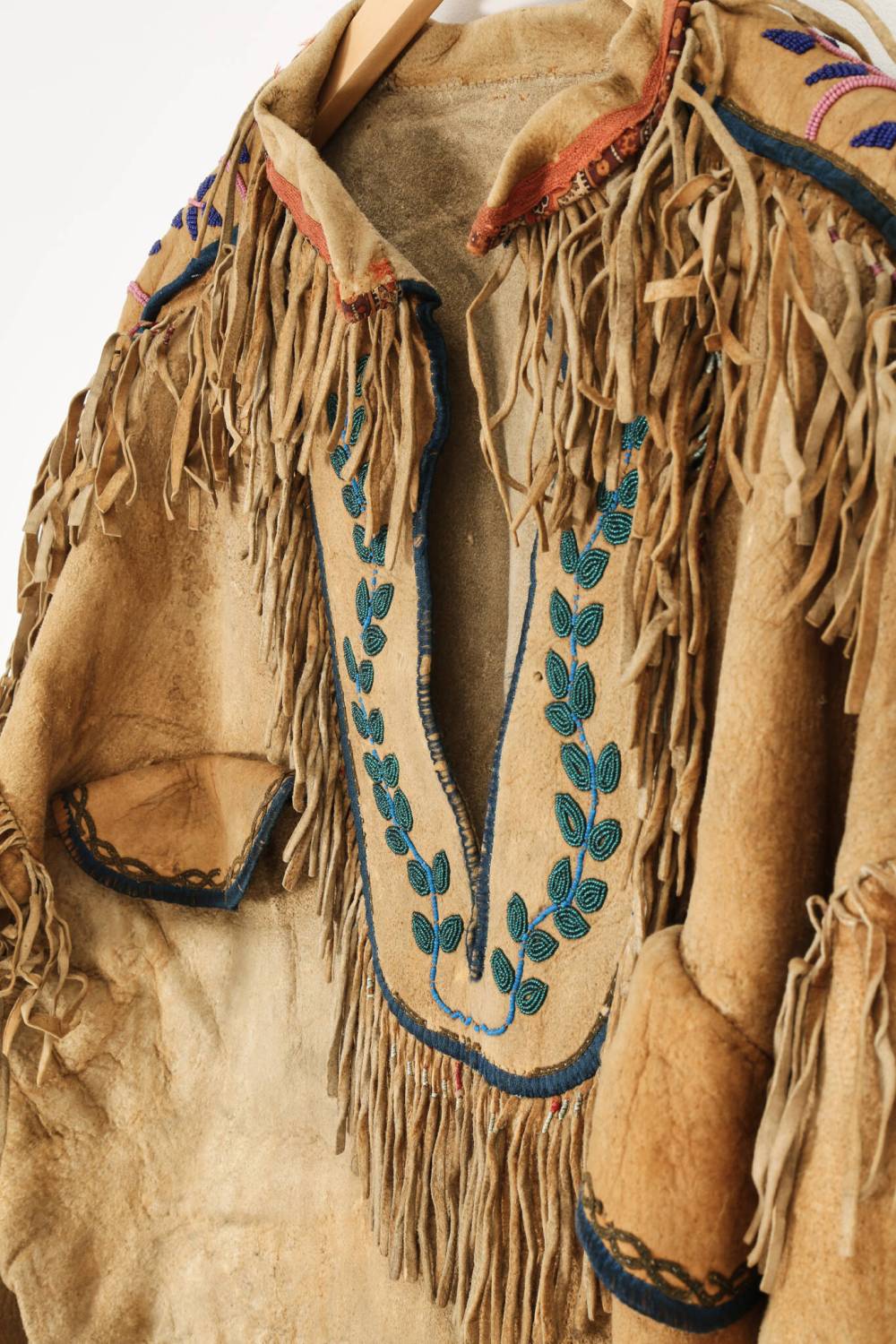 SUPPLIED
Staff at UK vintage clothing appraiser Glass Onion are trying to figure out how to get this Indigenous jacket home — and where exactly home might be.