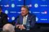 Rick Bowness speaks at a press conference at Canada Life Centre on Monday after being announced as the new head coach for the Winnipeg Jets. (Mike Deal/Winnipeg Free Press)