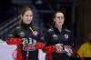Anil Mungal / Grand Slam of Curling Kaitlyn Lawes and Selena Njegovan discuss strategy at the National in North Bay Ontario on October 4, 2022