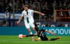 Bochum's Simon Zoller, right, and Moenchengladbach's Christoph Kramer battle for the ball during the German Bundesliga soccer match between VfL Bochum and Borussia Moenchengladbach at the Vonovia Ruhrstadion in Bochum, Germany, Tuesday, Nov. 8, 2022. (Bernd Thissen/dpa via AP)