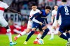 Stuttgart's Wataru Endo, left, and Berlin's Jean-Paul Boetius battle for the ball during the Bundesliga soccer match between VfB Stuttgart and Hertha BSC Berlin at Mercedes-Benz Arena, Stuttgart, Germany, Tuesday Nov. 8, 2022. (Tom Weller/dpa via AP)