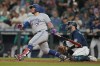 Toronto Blue Jays' Alejandro Kirk watches as he lines out to Seattle Mariners left fielder Adam Frazier during the eighth inning of a baseball game Thursday, July 7, 2022, in Seattle. Alejandro Kirk is a Silver Slugger for the first time of his career. THE CANADIAN PRESS/AP, Ted S. Warren