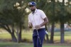 Tony Finau reacts to missing a putt on the eighth green during the first round of the Houston Open golf tournament Thursday, Nov. 10, 2022, in Houston. (AP Photo/Michael Wyke)