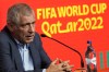 Portugal coach Fernando Santos answers journalists after announcing the squad for the Qatar 2022 World Cup at the Portuguese soccer federation headquarters in Oeiras, outside Lisbon, Thursday, Nov. 10, 2022. (AP Photo/Armando Franca)