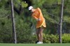Maria Fassi, of Mexico, chips to the eighth green during the first round of the LPGA Pelican Women's Championship golf tournament at Pelican Golf Club, Friday, Nov. 11, 2022, in Belleair, Fla. (AP Photo/Phelan M. Ebenhack)