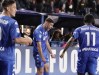 Empoli's Nicolo Cambiaghi celebrates scoring during the Serie A soccer match between Empoli and Cremonese at Castellani Stadium. Empoli, Italy, Friday Nov. 11, 2022. (Marco Bucco/LaPresse via AP)