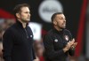 Bournemouth interim manager Gary O'Neil reacts on the touchline during the Premier League match between Bournemouth and Everton at Vitality Stadium in Bournemouth, England, Saturday Nov. 12, 2022. (Steven Paston/PA via AP)