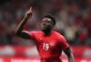 Canada's Alphonso Davies celebrates his penalty kick goal against Curacao during the first half of a CONCACAF Nations League soccer match, in Vancouver, on Thursday, June 9, 2022. Davies has come a long way in a short time. Now the 22-year-old from Edmonton is set to shine on the world stage. THE CANADIAN PRESS/Darryl Dyck