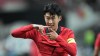 South Korea's Son Heung-min celebrates after scoring his side's opening goal during the friendly soccer match between South Korea and Cameroon at Seoul World Cup Stadium in Seoul, South Korea, Tuesday, Sept. 27, 2022. (AP Photo/Lee Jin-man)