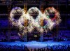 FILE - The Olympic Rings light up the stadium during opening ceremonies for the Turin 2006 Winter Olympic Games in Turin, Italy, Friday, Feb. 10, 2006. Creative director Marco Balich, reveals to The Associated Press that he has been working for a year on a 30-minute show that will run ahead of the Soccer World Cup 2022 opening game between Qatar and Ecuador. He says local organizers 