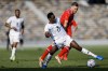 Ghana's defender Abdul Baba Rahman, left, fights for the ball with Switzerland's defender Silvan Widmer, right, during a friendly soccer match between Switzerland and Ghana in preparation for the soccer World Cup Qatar 2022, at the Sheikh Zayed Sports City Stadium, in Abu Dhabi, United Arab Emirates, Thursday, Nov. 17, 2022. (Laurent Gillieron/Keystone via AP)