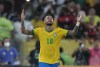 FILE - Brazil's Neymar celebrates after scoring his side's opening goal from the penalty spot during a qualifying soccer match for the FIFA World Cup Qatar 2022 against Chile at Maracana stadium in Rio de Janeiro, Brazil, Thursday, March 24, 2022. (AP Photo/Silvia Izquierdo, File)