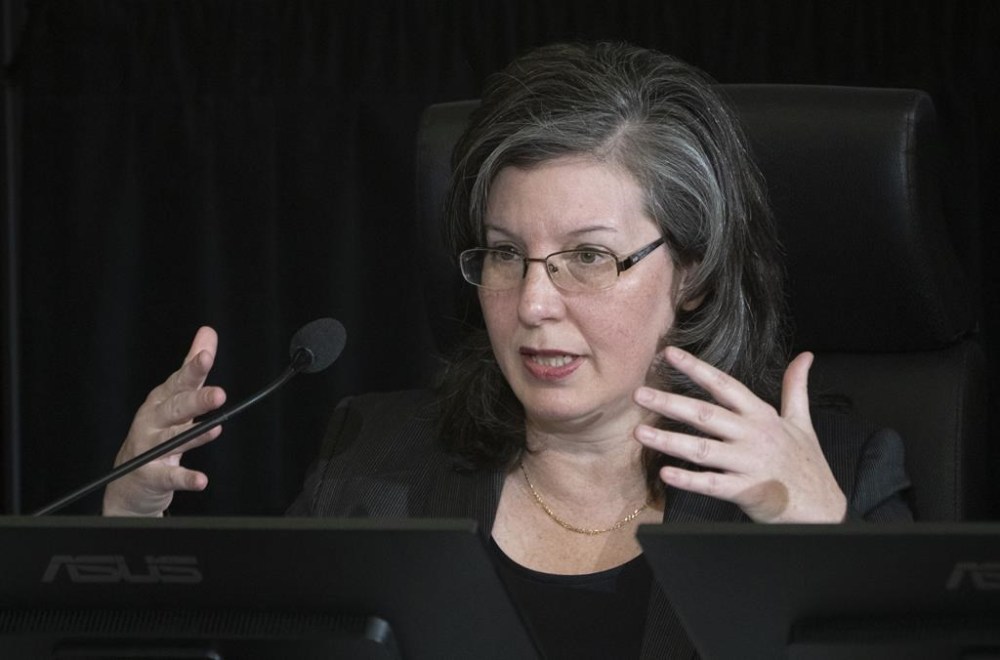 Jacqueline Bogden, the government's deputy secretary on emergency preparedness, testifies at the Public Order Emergency Commission, Friday, November 18, 2022 in Ottawa. THE CANADIAN PRESS/Adrian Wyld