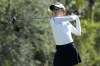 Lydia Ko, of New Zealand, watches her shot from the third tee during the third round of the LPGA CME Group Tour Championship golf tournament, Saturday, Nov. 19, 2022, at the Tiburón Golf Club in Naples, Fla. (AP Photo/Lynne Sladky)