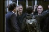 Luis Enrique, second left, head coach of Spain national soccer team arrives with teammates at Hamad International airport in Doha, Qatar, Friday, Nov. 18, 2022 ahead of the upcoming World Cup. Spain will play the first match in the World Cup against Costa Rica on Nov. 23. (AP Photo/Hassan Ammar)