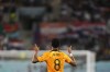 Cody Gakpo of the Netherlands celebrates after scoring the opening goal during the World Cup group A soccer match between the Netherlands and Ecuador at the Khalifa International Stadium in Doha, Qatar, Friday, Nov. 25, 2022. (AP Photo/Darko Vojinovic)