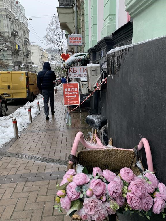 Kyiv citizens continued their daily life Wednesday despite Russia's massive missile attack that deprived millions of Ukrainians of electricity in Kyiv, Ukraine, on Wednesday, Nov. 23, 2022. THE CANADIAN PRESS/Patrice Bergeron