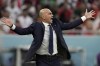 Belgium's head coach Roberto Martinez gestures during the World Cup group F soccer match between Belgium and Morocco, at the Al Thumama Stadium in Doha, Qatar, Sunday, Nov. 27, 2022. (AP Photo/Christophe Ena)