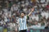 Argentina's Lionel Messi gestures during the World Cup group C soccer match between Argentina and Mexico, at the Lusail Stadium in Lusail, Qatar, Saturday, Nov. 26, 2022. (AP Photo/Ariel Schalit)